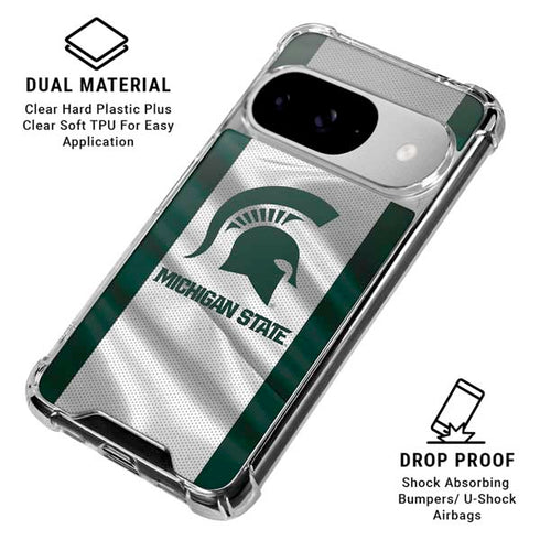 Michigan State University Spartans Jersey Google Pixel 10 Clear Case